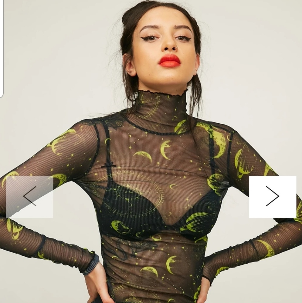 Black Mesh top